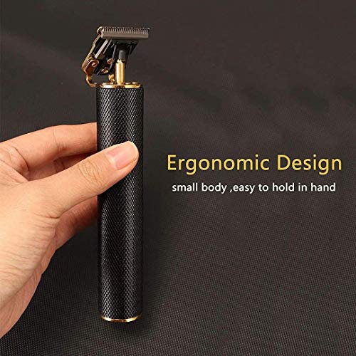 Hexiao - Cordless T Outliner Trimmer Zero Gapped Cabello Clipper - Zero Gapped T-Blade Regulador de Cabello 0mm Baldheaded Clippers de Cabello para Self Haircut (Oro) xiao1230