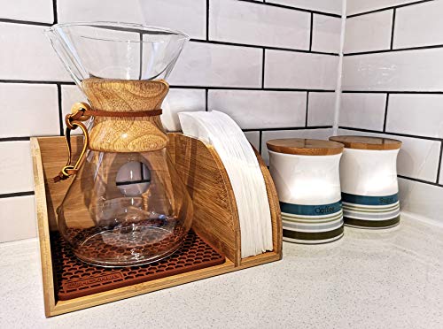 Hexnub - Soporte organizador de café para cafetera y cafetera con filtro (soporte para café con tapa Chemex)