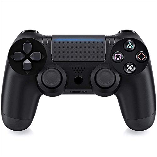 HFSKJ Gamepad Inalámbrico Ps4 Controller para Playstation 4/Pro/Slim con Motores de Movimiento y Audio,Gamepad Remoto Recargable USB (Negro)