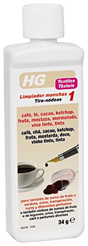 HG Limpiador Manchas Café, Té, Cacao, Kétchup, Fruta, Mostaza, Mermelada, Vino Tinto, Tinta - 50 ml