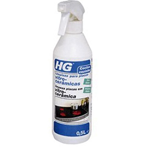 HG Limpieza para placas vitrocerámicas 500ml - un limpiador de vitrinas fácil de usar para el uso diario