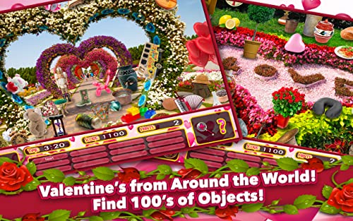 Hidden Objects Valentines Day - Heart Gardens Seek and Find Object Puzzle Pic Valentine Game