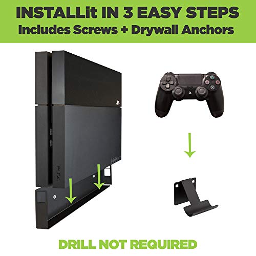 HIDEit Mounts PS4 Wall + (2) Controer (Bunde) soporte de pared para pantalla plana