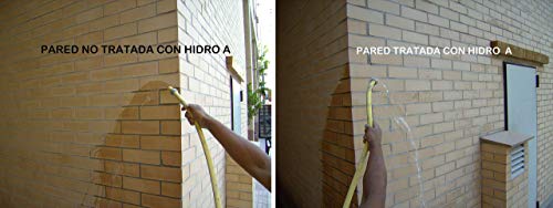 HIDRO A de Tecno Prodist - (1 Litro) Impermeabilizante Transparente al agua, Hidrofugante Incoloro para pered, tejado, fachada, muro, teja, ladrillo y piedra. (A Rodillo, brocha o pulverizador)