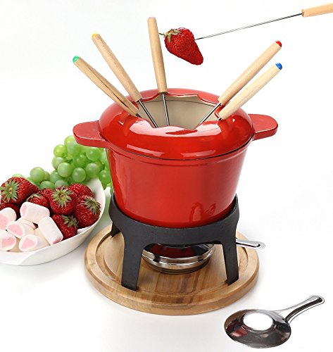 hierro fundido fondue set fondue hierro fundido -Set 6 tenedor fondue queso ceramica/fondue queso chocolate