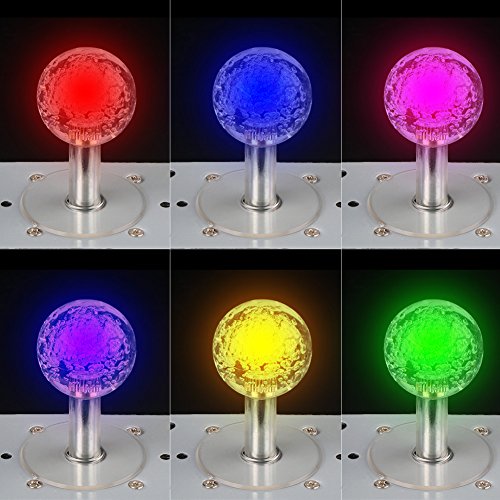 Hilitand - Joystick luminoso de colores conmutable de 4 a 8 vías, funcionamiento para Arcade Game DIY