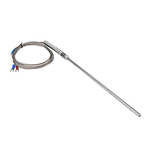 Hilo de sensor de temperatura de sonda termómetro de tipo K 200 mm M8 0 – 400 para la medición de la temperatura (3 m)