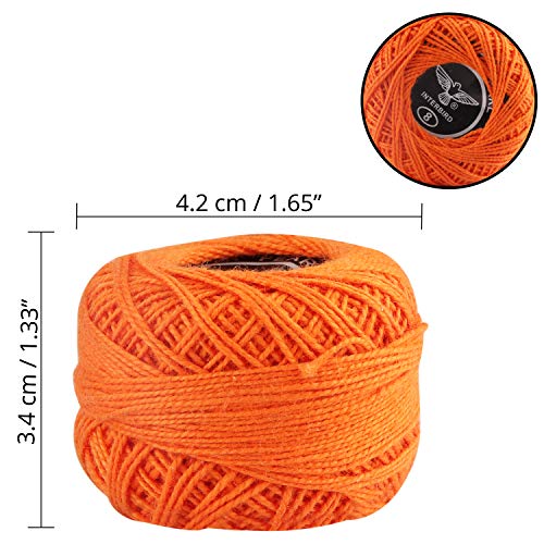 Hilos de Ganchillo (42 Piezas) - Colores Variados Hilado de algodón 1470 Medidor en Total - 5 g crochet Hilo para Bordar, Patrones, Artesanía Hecha a Mano (0.8 mm Grosor)