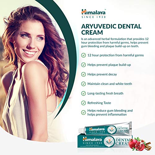 Himalaya Herbals Dental Cream Pasta dental 100g Antiinflamatorio, Anti-hinchazón, Protección de encías Cuidado dental Higiene Pasta de dientes (3-Pack)
