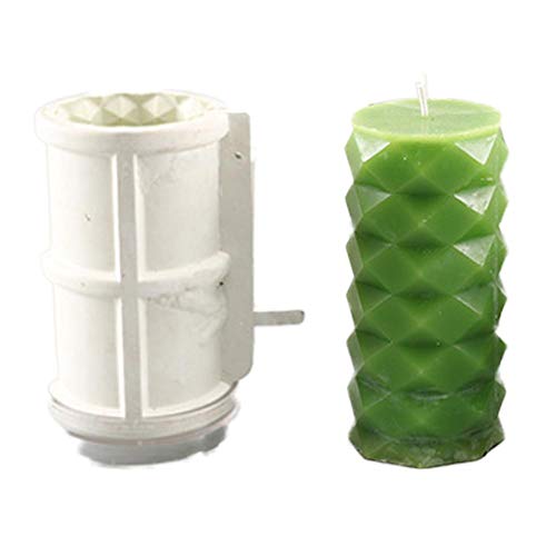 hinffinity Moldes de plástico para Velas de Cera con Forma múltiple, Hecho a Mano, Molde cilíndrico para Velas, Alta Temperatura y Baja Resistencia a la Temperatura, B