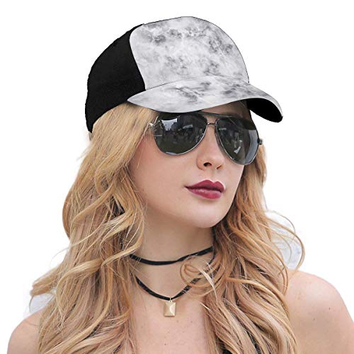 Hip Hop Sun Hat Baseball Cap,Granite Surface Pattern with Stormy Details Natural Mineral Formation Print,For Men&Women