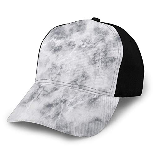 Hip Hop Sun Hat Baseball Cap,Granite Surface Pattern with Stormy Details Natural Mineral Formation Print,For Men&Women