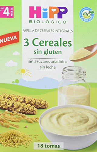 HiPP Biológico, Cereales para bebé (Sin Gluten) - 4 de 400 gr. (Total 1600 gr.)