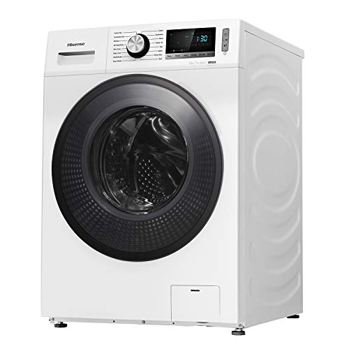 Hisense WDBL1014V - Lavadora Secodora, Carga Frontal 10 Kg Lavado, 7 Kg de Secado, 1400 RPM, Motor Eficiente Inverter, 16 Programas, Puerta Extra Grande, Color Blanco,Gran Display LED,Lavado rápido,