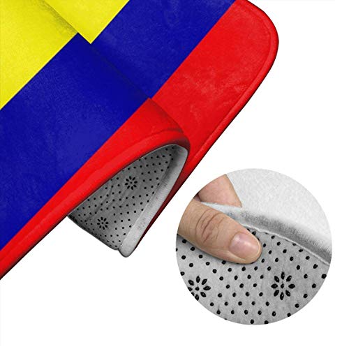 HisoYz Alfombrilla de Baño Antideslizantes Colombia Flag Bathroom Rug Mats Set 3 Piece Anti-Skid Soft Shower Bath Rugs,Toilet Lid Cover Bath Mat