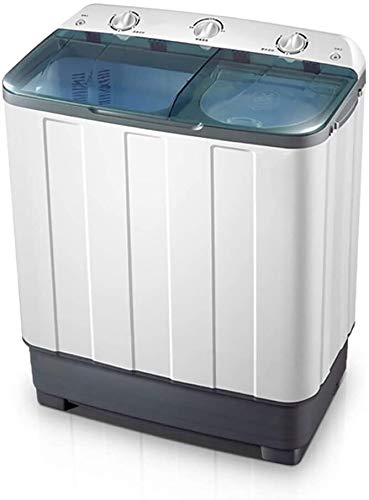 HIZLJJ Lavadora portátil, completamente automática lavadora y secadora de la vuelta 15 libras Capacidad de carga compacta de lavandería Lavadora con construido en luz for apartamentos y casas rodantes
