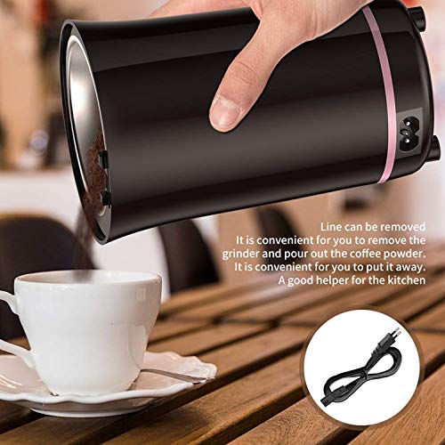 HJ 300W Molinillo Eléctrico de Café Compacto con Cuchillas de Acero Inoxidable, con Cepillo para Limpieza, Molinillo de Especias, Semillas, Frutos Secos o Granos