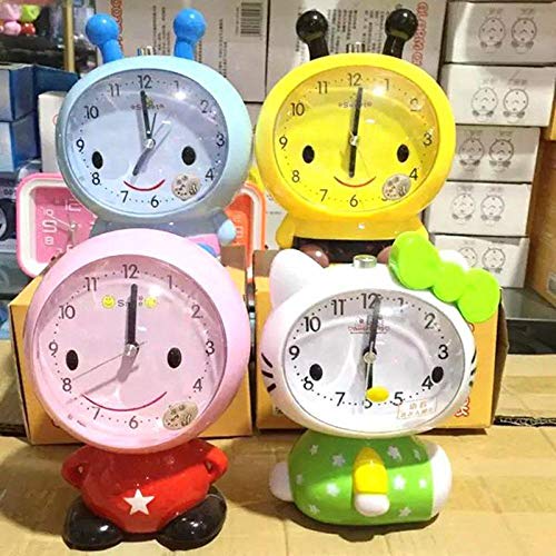 hlyhly Despertador Digital Despertador Digital Despertador Creativo Doraemon Cat Despertador Reloj Infantil de Dibujos Animados Reloj Despertador Amarillo