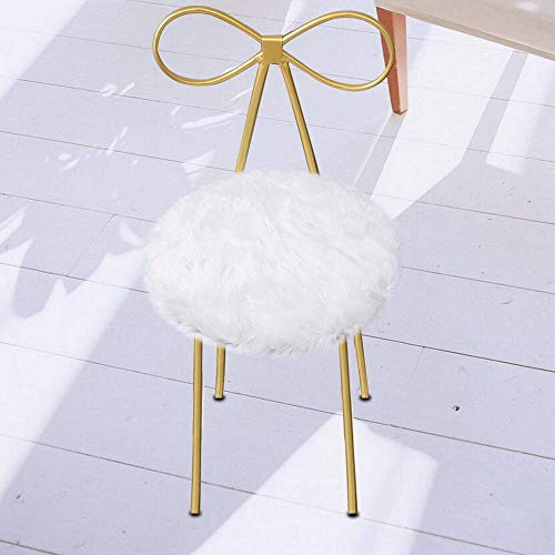 HLZDH Oveja de Piel sintética Felpudo Alfombra Antideslizante Lujosa Suave Lana Artificial Alfombra para salón Dormitorio baño sofá Silla cojín (45 x 45 CM, Blanco)