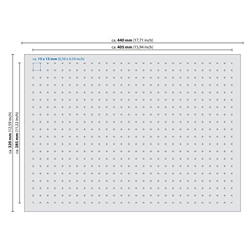 HMF 1451-90 Espuma Personalizable Precortada, Inserciones de Espuma para Cajas, 440 x 320 mm, Tabletop, Altura: 90 mm