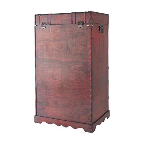 HMF 6500-176 Botellero antiguo de Madera con Baúl | 76 x 43 x 33 cm | Francia