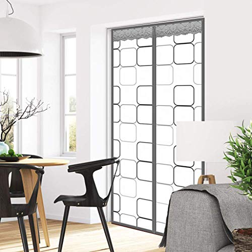 HMHD Cortinas Termicas Aislantes Frio y Calor, Aislante Ventana Cortina de Aire Acondicionado Cierra AutomáTicamente Instalación Velcro, para La Sala De Aire Acondicionado -Gray-130x220CM