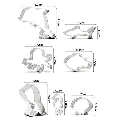 HMMJ Cortadores de la Galleta Set, 8 Piezas Animal Cortador de la Galleta moldes fijados, moldes for Galletas de Navidad Conjunto de pastelería Torta de la Galleta Molde de la hornada, for el Partido