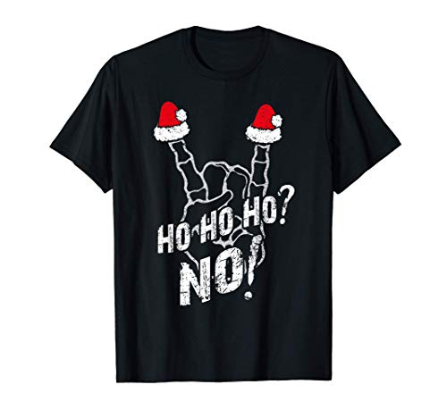 Ho Ho Ho No | Mano de hueso Navidad sarcástica divertida Camiseta