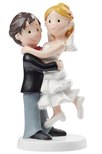 Hobbyfun - Figura decorativa para novios (10 cm), diseño de tarta