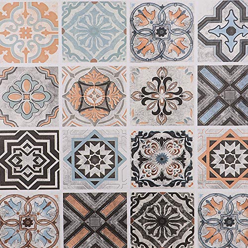 Hode Tile Pegatinas Autoadhesivas Papel Pintado Patrón Mosaico Muebles Etiqueta Decorativa Vinilo Película Envoltura Rollo Para Cocina Pared Estante Mesa Armario DIY 60cmX300cm