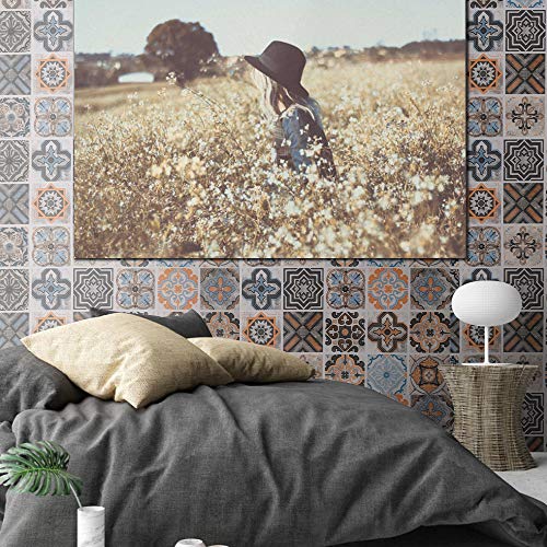 Hode Tile Pegatinas Autoadhesivas Papel Pintado Patrón Mosaico Muebles Etiqueta Decorativa Vinilo Película Envoltura Rollo Para Cocina Pared Estante Mesa Armario DIY 60cmX300cm