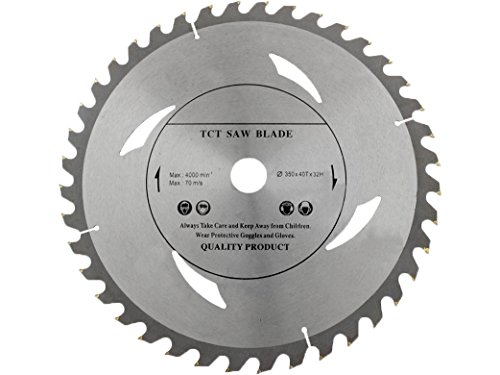 Hoja de sierra circular Top calidad (Chop Saw) 350 mm x 32 mm x 40 dientes) para discos de corte de madera circular