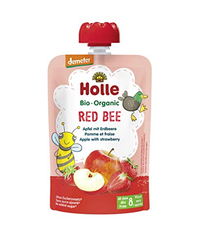 Holle Smoothie Red Bee Manzana Y Fresa (+8 Meses) 100 g - Pack de 12