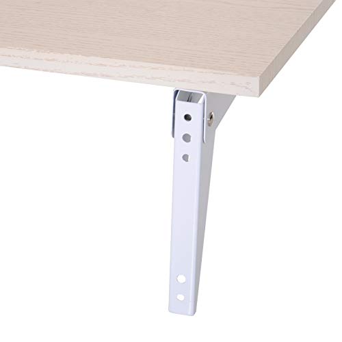 HOMCOM Mesa Plegable de Pared para Cocina y Comedor 60x40x1,5cm Mesa Auxiliar Color Madera