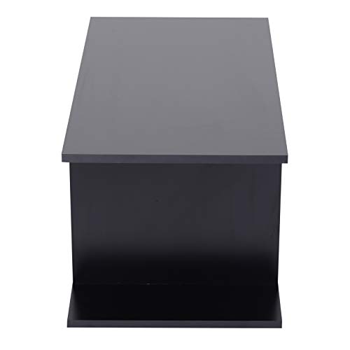 HOMCOM Mueble para Televisión Mesa para TV con Estantes y Ruedas con Bloqueo Superficie de Melamina 80x40x40 cm Negro