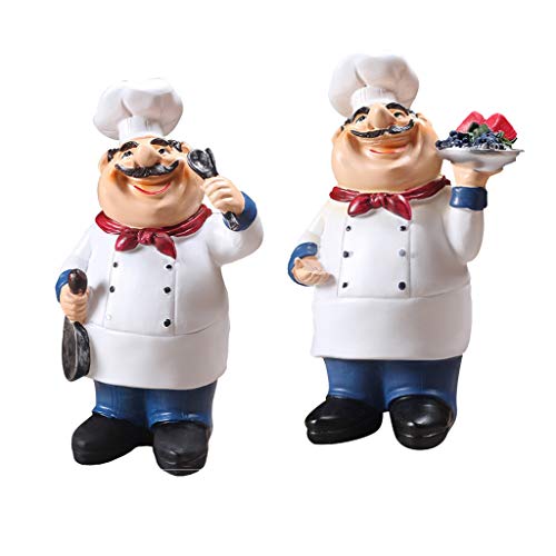 HomeDecTime 2 Piezas Figuras de Cocinero Chef Chuchería De Decoración para Oficina
