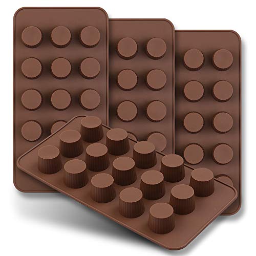 HomEdge - Molde de silicona antiadherente de grado alimenticio para bombas de grasa, chocolate, mantequilla de cacahuete