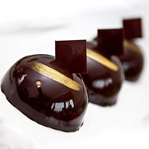 homEdge Molde de silicona semiesfera medio, 4 paquetes de molde para hornear para hacer chocolate, pastel, gelatina, mousse de cúpula