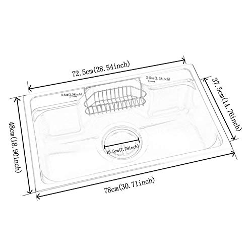 HomeLava Fregadero de Cocina Fregadero de Acero Inoxidable (78 x 48 x 21cm)