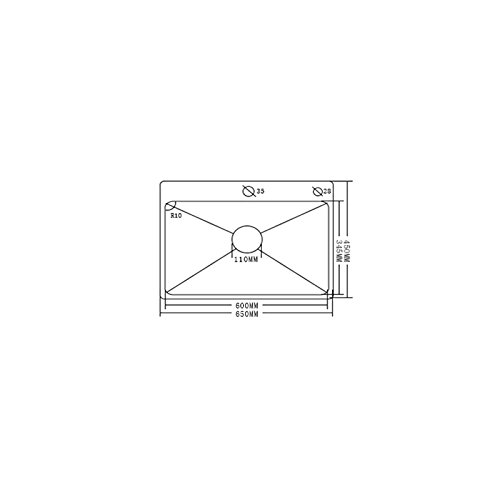 HomeLava Fregadero de un seno para cocina Fregadero acero inoxidable Fregadero con un escurridor, sin grifo (65 * 45 * 21cm)