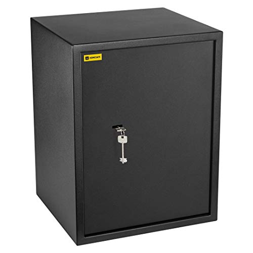 HomeSafe HV50K Caja fuerte con Cerradura de Calidad 50x35x35cm (HxWxD), Negro Satén de Carbón