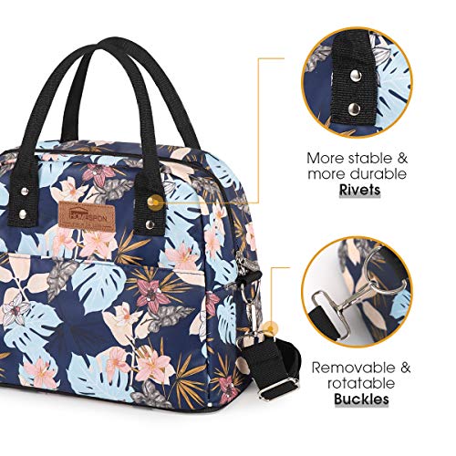 HOMESPON Bolsa Isotérmica de Almuerzo Lunch Bag Bolsa Térmica Porta Alimentos Tela Impermeable Plegable Bolso de Picnic para Mujeres, Adultos, Estudiantes y Niños