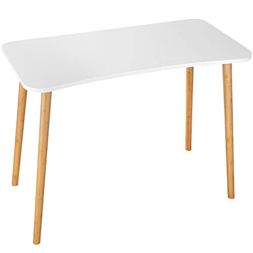 Homfa Mesa de Escritorio Mesa para Ordenador Escritorio para Estudio Oficina Dormitorio Blanco 100x50x75cm