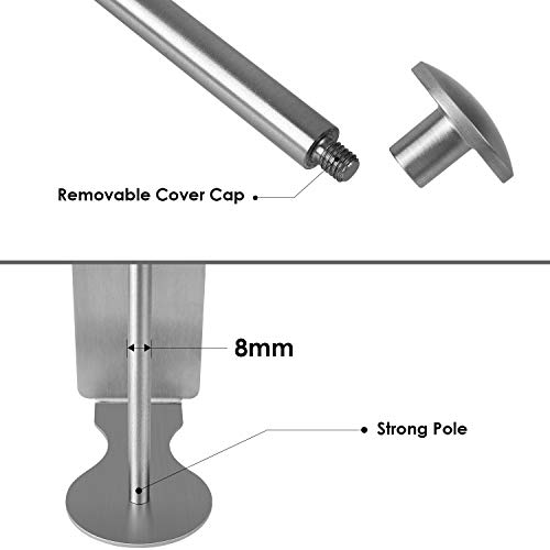 Homfa Soporte para Papel de Cocina Portarrollos de Papel Higiénico Acero Inoxidable Autoadhesivo 3M para Cocnia, Baño, Sala de Estar, Dormidorio y Sala de Estudio de Color Cepillado 28.7x10.2x5.4cm