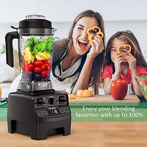 homgeek Batidora de Vaso, Licuadora Profesional 2000W, Batidora Smoothie con 4 Programas Preestablecidos, 8 Velocidades Ajustables y Jarra Tritan 2 litros, 33.000 U/min, sin BPA