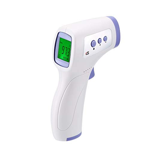 Homgrace Termómetro Infrarrojos médico sin contacto- Pistola láser pantalla digital medición frontal y corporal a distancia - para bebé niño adulto profesional