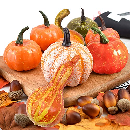 Homo Trends - 150 decoraciones de Halloween, 50 calabazas falsas de Halloween y 100 hojas falsas de arce para otoño, Acción de Gracias, hogar, decoración de mesa