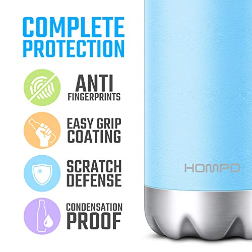 HOMPO Botella de Agua de Acero Inoxidable Botella Termica 750ml, Botella Sin Bpa & Eco Friendly, Mantiene Bebidas frías por 24h y Calientes por 16h, Adecuada para Viaje, Deporte, Bicicleta, Gimnasio