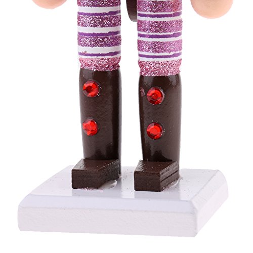 Homyl 2 Piezas 25cm Estatuillas de Soldados Cascanueces de Madera Marionetas Multicolorr Adornos de Navidad