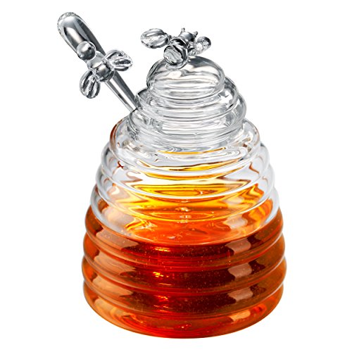 Honey Bees Bote para Miel de Cristal